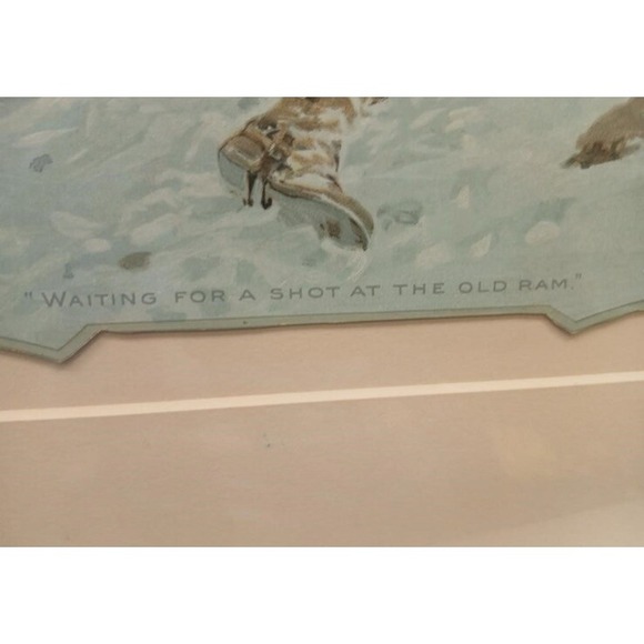 A.B. Frost Chromolithograph "Waiting for a Shot" Antique VTG Print Matted RARE - Picture 3 of 10